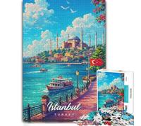Istanbul cityscape with Hagia Sophia Jigsaw Puzzle for Adults, 1000 Pieces | Image-area sorting: solo or shared leisure in spare time.