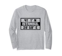 Istanbul Coordinates Turkey Vacation Travel Türkiye Istanbul Long Sleeve T-Shirt