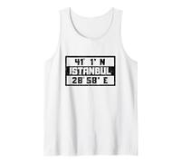 Istanbul Coordinates Turkey Vacation Travel Türkiye Istanbul Tank Top
