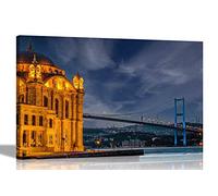 Istanbul Grand Mecidiye Mosque Canvas Wall Art Prints Home Decoration City Pictures Living Room Modern Art Landscape Framed 40 x 30cm (16 x 12 inches) A3