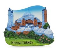Istanbul Hagia Sophia 3D Fridge Magnet, 6.8 x 5.5 x 1.6 cm, Turkish Souvenir