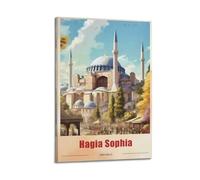 Istanbul Hagia Sophia Vintage Travel Poster Picture Print Wall Art Painting Canvas Artworks Idea Room Aesthetic 20x30inch(50x75cm)