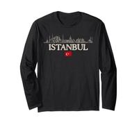 Istanbul Historic Sites Turkey Flag Long Sleeve T-Shirt