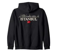 Istanbul Historic Sites Turkey Flag Zip Hoodie