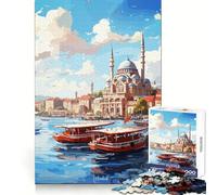 ISTANBUL Oil Painting 1000 Pieces Puzzles for Teenagers Reason Skill Creative Play Enjoyable Challenge Furniture Decor (38x26cm)