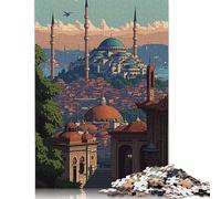 Istanbul Pixel Art 03 Puzzle Jigsaws 500 Pieces for Adults Puzzle Jigsaws for Adults Educational Puzzle 500pcs (52x38cm)