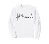 Istanbul Skyline Heartbeat Turkey Blue Mosque Love Istanbul Sweatshirt