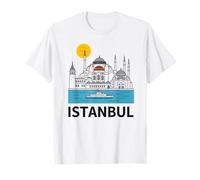 Istanbul Skyline Sunset Cityscape Graphic Art Souvenir T-Shirt