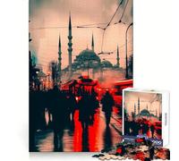 Istanbul Street Scene Jigsaws 1000 Pieces for Adults Enjoyable Game Smooth Thick Family Enjoyable Room Art (38x52cm)