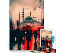 Istanbul Street Scene Jigsaws 1000 Pieces for Adults Enjoyable Game Smooth Thick Family Enjoyable Room Art (38x52cm)