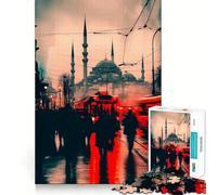 Istanbul Street Scene Puzzles for Teenagers 1000 Piece Strong Logic Restful Game Joyful Challenge (50x75cm)