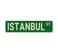 Istanbul Street Signs, Istanbul Decor Istanbul Sign Istanbul Gift, Wall Decor for Home/Driveway/Man Cave/Bar, Quality Metal Signs 16x4 Inch