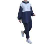 istanbul styles Modest Turkish Hijab Sportswear Set for Muslim Women - Stylish 2-Piece Tracksuit for Casual Comfort and Activewear (UK, Alpha, S, M, Regular, Regular, Navy Blue)