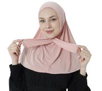 istanbul styles Premium Muslim Hijab for Women - Elegant Scarf - Stretchable Durable Instant Wear, Smart Hijab Close Easily (Pink)