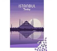 Istanbul Turkey 1000-Piece Jigsaw Puzzle for Adults, 38x26cm/1000pcs, Relaxing Indoor Activity, Evening Leisure And Puzzle Lovers