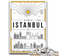Istanbul Turkey 1000 Piece Jigsaw Puzzles for Adults Gifts, for Educational Game Challenge Toy Birthday Present, Gifts, Wall Art 1000pcs(26x38cm)