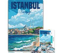 Istanbul Turkey 1000 Pieces Jigsaw Puzzles for Adults And Teens,Help The Brain Exercise Addictive Toys to Cultivate Patience Great Gift 38x26cm