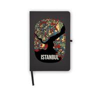 Istanbul Turkey City Map Traveler Notebook, Blank Pages, Faux Leather Cover, Planner, Journal, Workbook