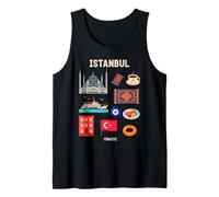 Istanbul Turkey Icons Turkish Culture Art Souvenir Tank Top