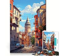 Istanbul Turkey Jigsaw for Teenagers1000 Pieces Focus Skill Smooth Cut Fun Hobby (50x75cm)