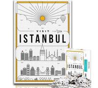 Istanbul Turkey Jigsaw Puzzles for Adults 1000,for Educational Game Challenge Toy for Is Ideal As A Gift for The Whole Family 50x75cm