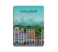 Istanbul Turkey P Vintage Travel Poster Tin Sign Vintage Metal Pub Club Cafe bar Home Wall Art Decoration Poster Retro 12x16inch(30x40cm)