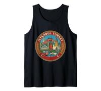 Istanbul Turkey Round Souvenir City Landmark Tourist Gift Tank Top