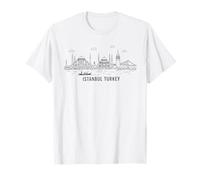 Istanbul Turkey Skyline Cityscape Art Travel Souvenir T-Shirt