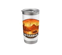 Istanbul Turkey Sunset Skyline Design Stainless Steel Insulated Tumbler