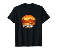 Istanbul Turkey Sunset Skyline Design T-Shirt