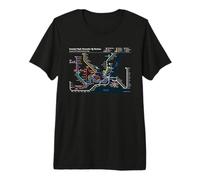 Istanbul Turkey Train Railway - Souvenir Route Diagram Map Premium T-Shirt