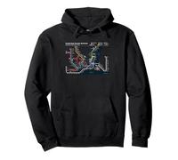 Istanbul Turkey Train Railway - Souvenir Route Diagram Map Pullover Hoodie