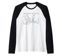 Istanbul Turkey Train Railway - Souvenir Route Diagram Map Raglan Baseball Tee