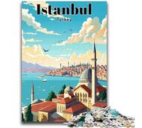 Istanbul Turkey Travel 1000 Piece Jigsaw Puzzles for Adults Gifts, for Educational Game Challenge Toy Birthday Present, Gifts, Wall Art 1000pcs(26x38cm)