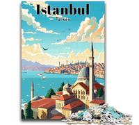 Istanbul Turkey Travel 1000 Piece Jigsaw Puzzles for Teenagers Gifts, Family Game Stress Reliever Difficult Challenge Great Gifts And Toys 1000pcs(50x75cm)