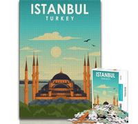 Istanbul Turkey Travel Art 1000 Piece Jigsaw Puzzles for Teenagers Gifts,Decompressing Intellectual Educational Toy Great Gifts And Toys 38x26cm