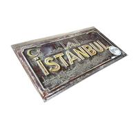 Istanbul Turkey Vintage Metal License Plate Sign - Retro City Skyline Tin Plaque with Hagia Sophia & Star Crescent - Turkish Travel Souvenir Wall Decor for Home, Bar, Pub, 30cm x 15cm