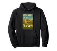 Istanbul Turkey Vintage Travel Souvenir Poster Art Graphic Pullover Hoodie
