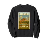 Istanbul Turkey Vintage Travel Souvenir Poster Art Graphic Sweatshirt