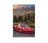 ISTI Classic Race Car Poster for Ferrari F40 Red Sports Car Poster Decorative Painting Canvas Wall Posters And Art Picture Print Modern Family Bedroom Decor Posters 12x18inch(30x45cm)