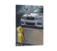 ISTI Sports Car for BMW E46 M3 Boy's Dream Car Poster Decorative Painting Canvas Wall Posters And Art Picture Print Modern Family Bedroom Decor Posters 12x18inch(30x45cm)