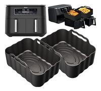 iStock Ninja AF300UK Premium Silicone Liners | 2.5mm Thickness & Convex Base | Reusable Silicone Liners for Ninja Foodi Dual AF300UK 7.6L | AF300UK