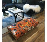 ISTOOLS Bespoke Buttoned Top Flat Footstool Plain Finish non-storage bec - CHOOSE YOUR SIZE : 19 x 17 Inches (48 x 43cm)