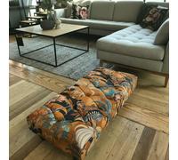 ISTOOLS Handcrafted Upholstered Low Flat Ottoman Bench UK non-storage bec - CHOOSE YOUR SIZE : 30 x 20 Inches (76 x 51cm)