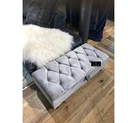 ISTOOLS Luxury Velvet Storage Ottoman Bench - Chesterfield Coffee Table - CHOOSE YOUR SIZE : 50 x 36 inches (127 x 91cm)