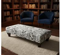 ISTOOLS Premium Monroe Footstool Pouffe Ottoman - UK Handcrafted Non-Storage Bench & Versatile Living Room Furniture - 30 x 20 Inches (76 x 51cm)