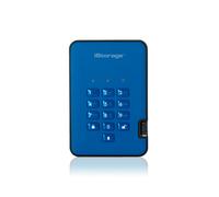 iStorage diskAshur² HDD 500 GB Blue | Secure Portable Hard Drive |AES-
