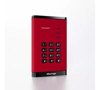 iStorage diskAshur HDD 500GB Red | Secure Portable Hard Drive | FIPS 140-3 Level 3 Complaint |Common Criteria EAL 5+ | PIN protected | AES-XTS 256-bit hardware encryption | GDPR TAA Compliant | Dust/W