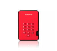 iStorage diskAshur2 SSD 128GB Red - Secure portable solid state drive - Password protected - Dust & water resistant - Hardware Encryption