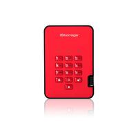 iStorage diskAshur2 256-bit 3TB USB 3.1 secure encrypted hard drive - Red IS-DA2
